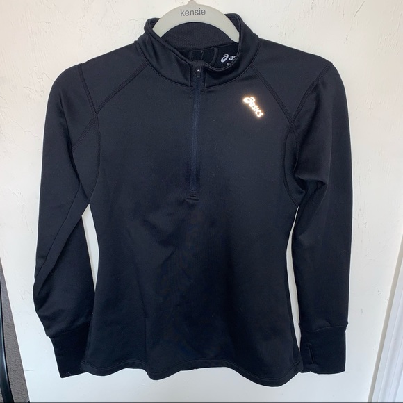 S ASICS fleece lined running top with thumb holes - Picture 2 of 5